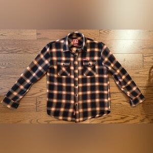 Sailor Jerry Men's Casual Plaid Button-Down Shirt - Black, Red, Cream